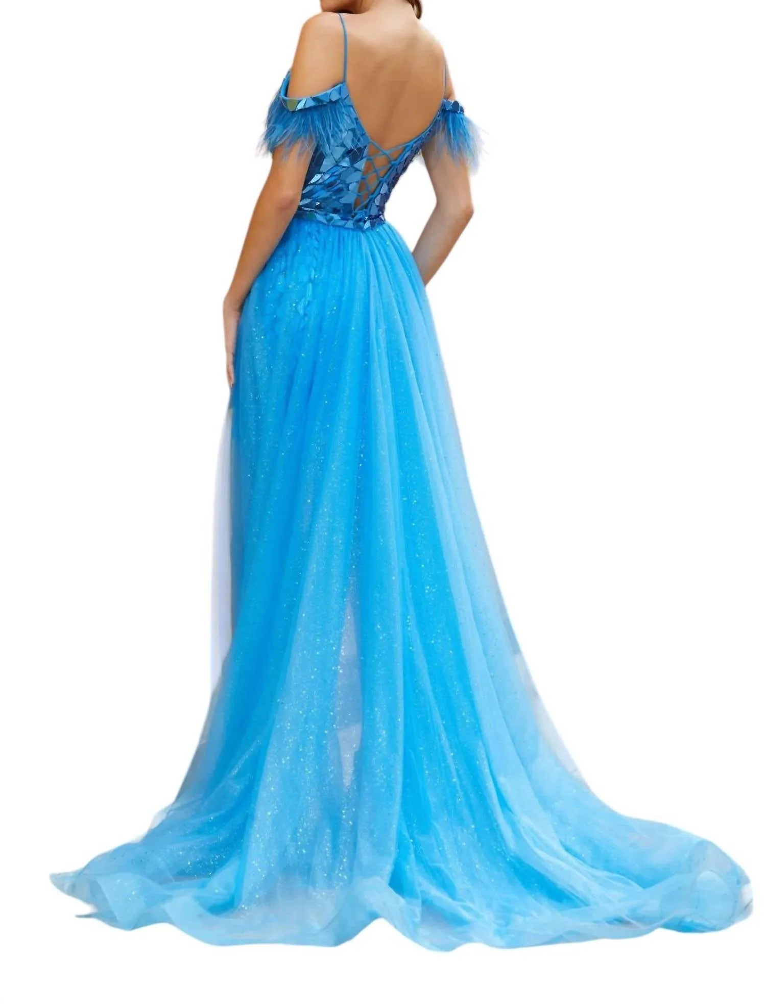 Amarra - Cut-glass Cocktail Dress With Sheer Overlay Skirt