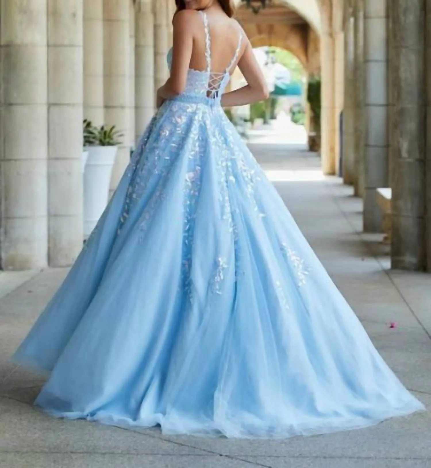 Amarra - Sequin Appliqué Tulle Ball Gown