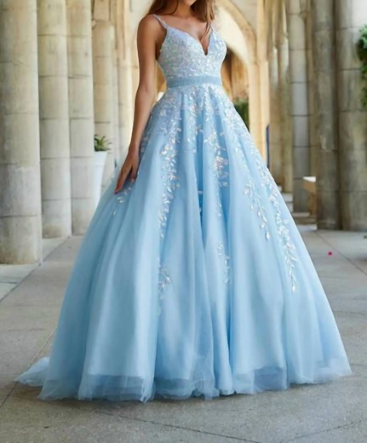 Amarra - Sequin Appliqué Tulle Ball Gown