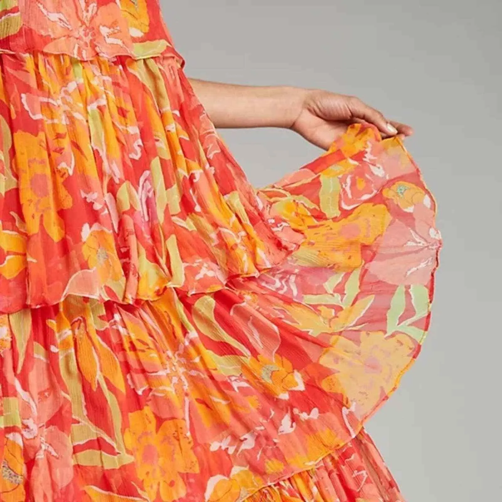 Anthropologie Verb Ravenna Tiered Midi Dress Size Small NWT