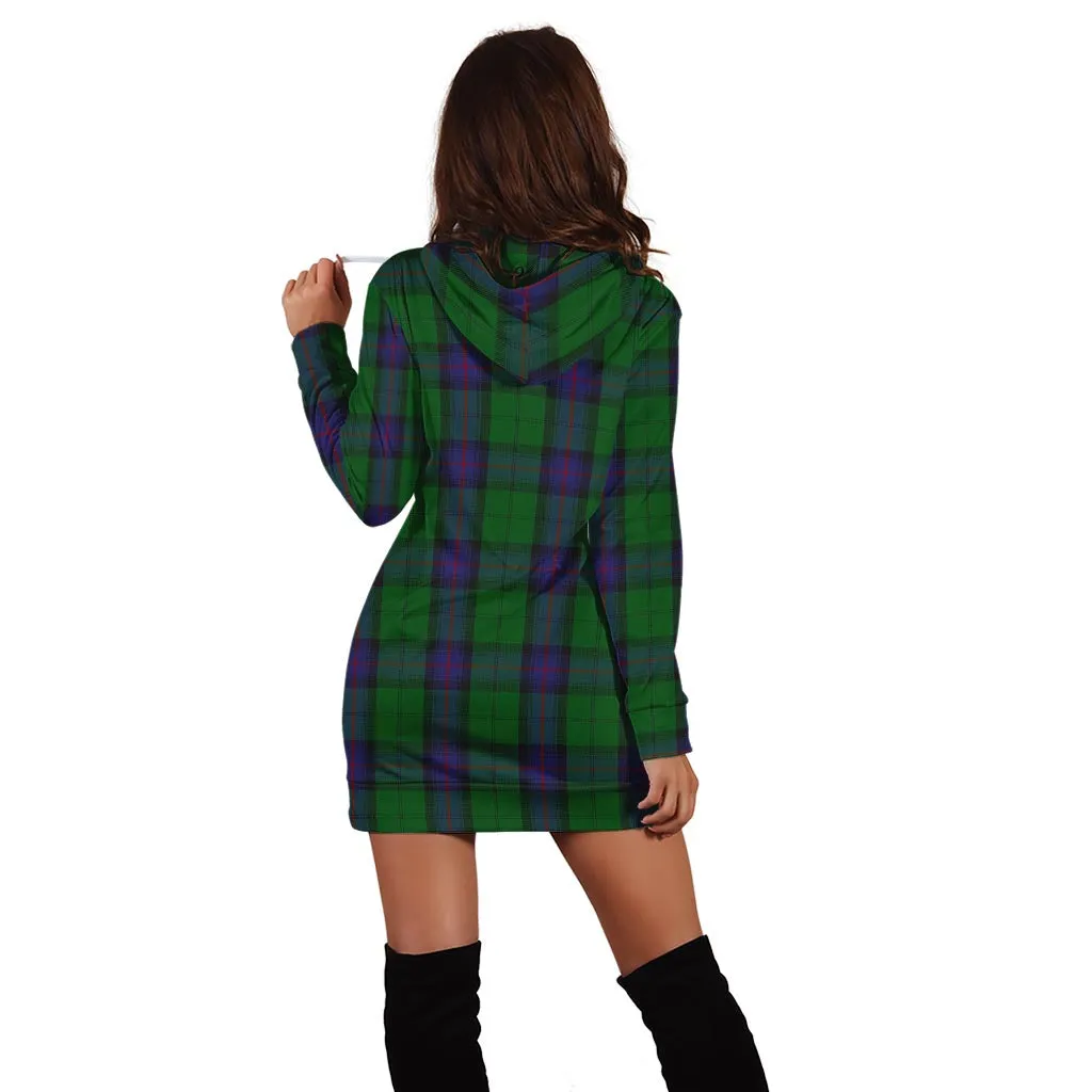 Armstrong Tartan Hoodie Dress with Family Crest