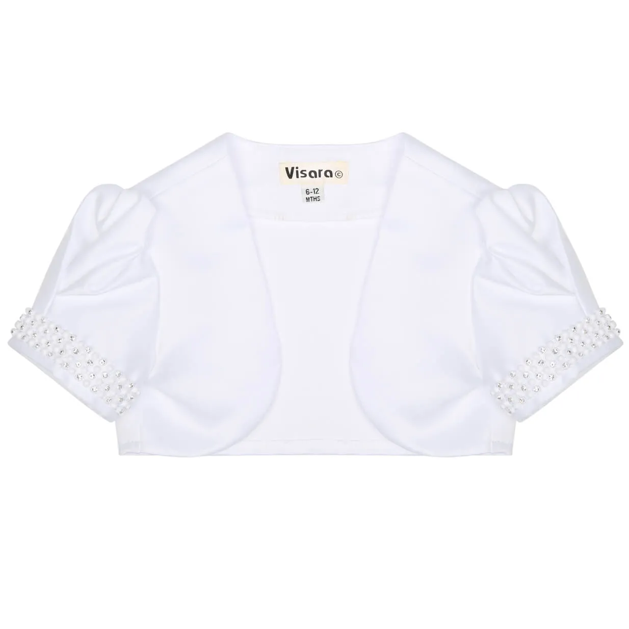 Baby Bolero - White Diamante Cuff