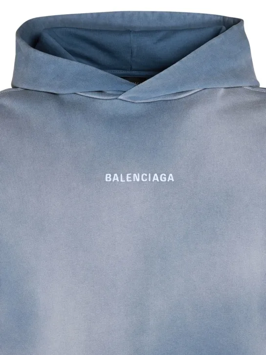 Balenciaga   Embroidered cotton jersey hoodie 