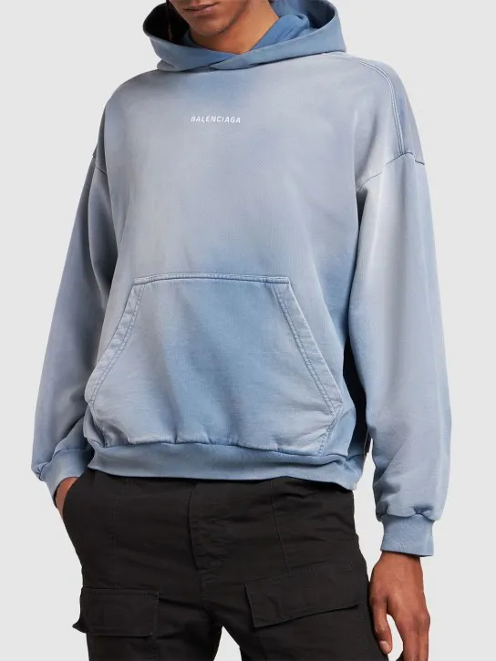 Balenciaga   Embroidered cotton jersey hoodie 