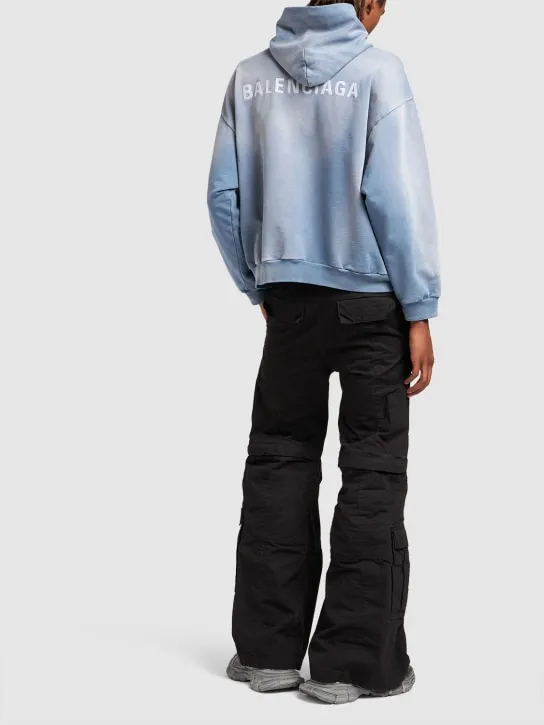Balenciaga   Embroidered cotton jersey hoodie 