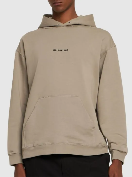Balenciaga   Faded cotton hoodie 