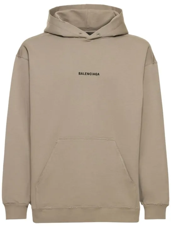 Balenciaga   Faded cotton hoodie 