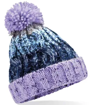 Beechfield Junior Corkscrew Pom Pom Beanie | Lavender Fizz