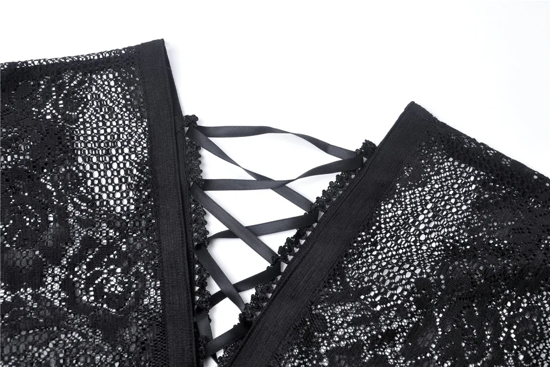 Black tasseled cape with kimono sleeves BW066