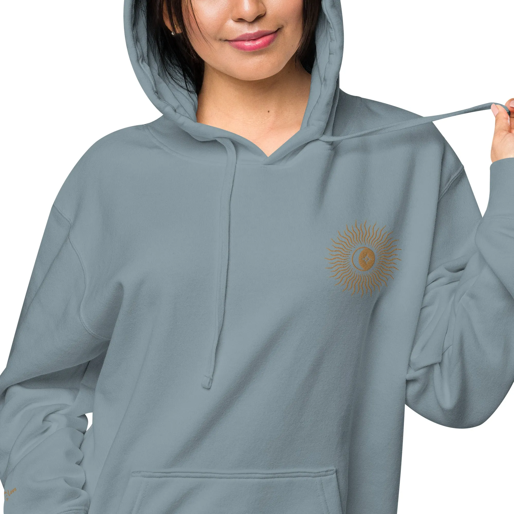 Blazing Sun Design Unisex Pigment-Dyed Hoodie