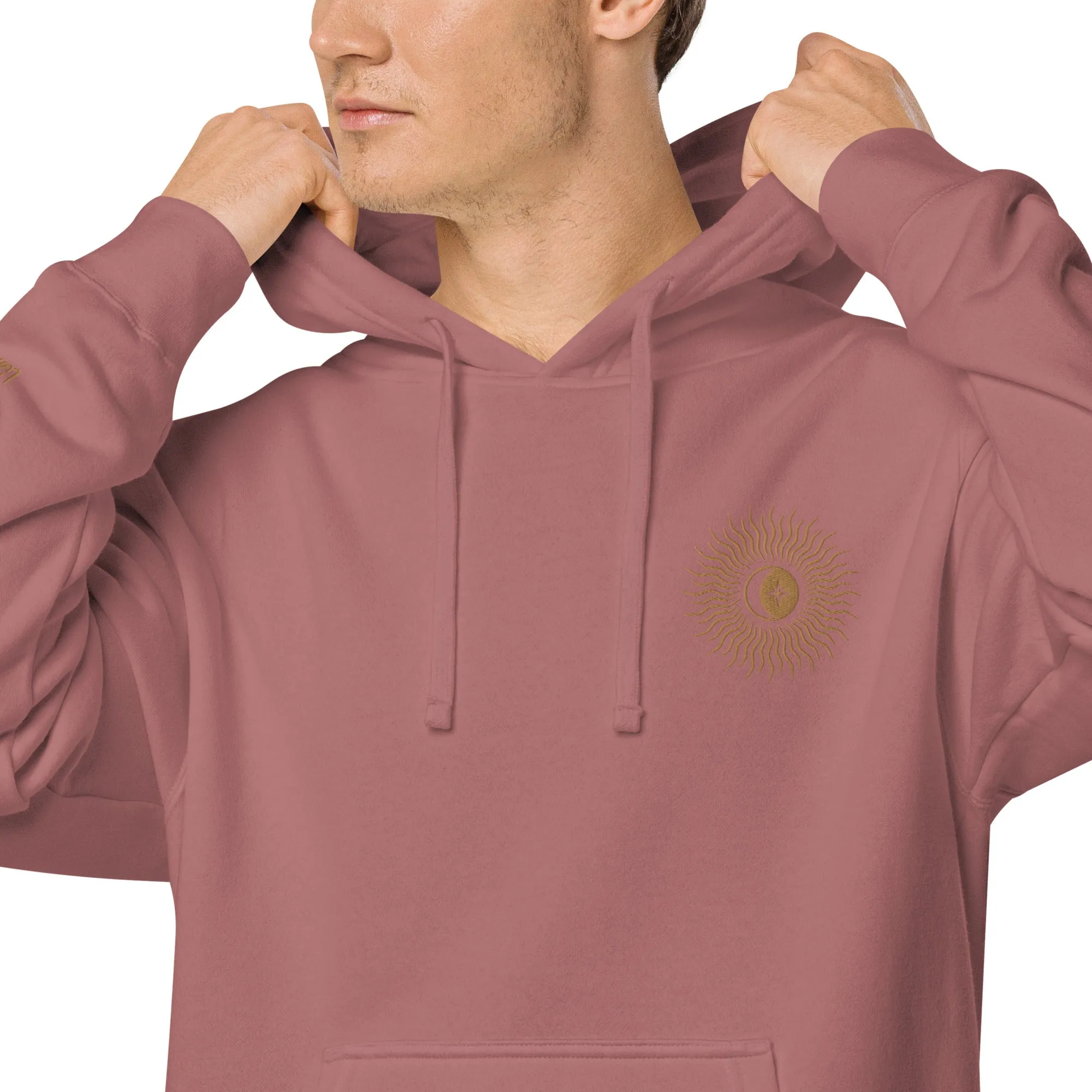 Blazing Sun Design Unisex Pigment-Dyed Hoodie