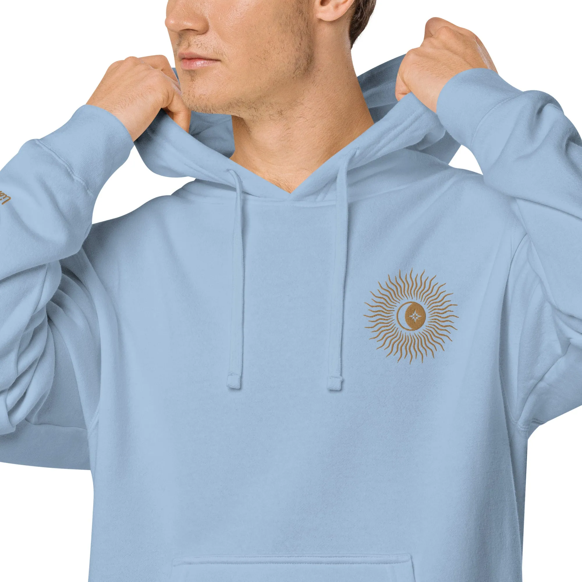 Blazing Sun Design Unisex Pigment-Dyed Hoodie