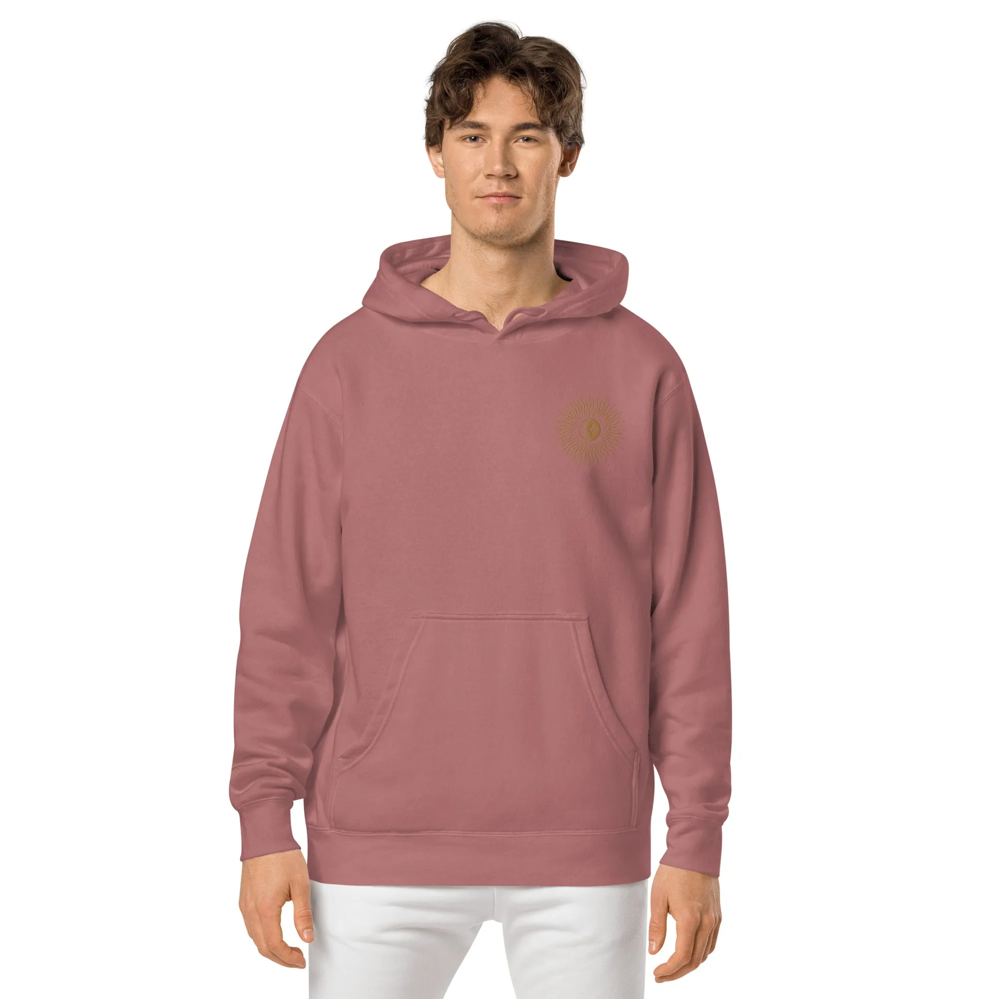 Blazing Sun Design Unisex Pigment-Dyed Hoodie