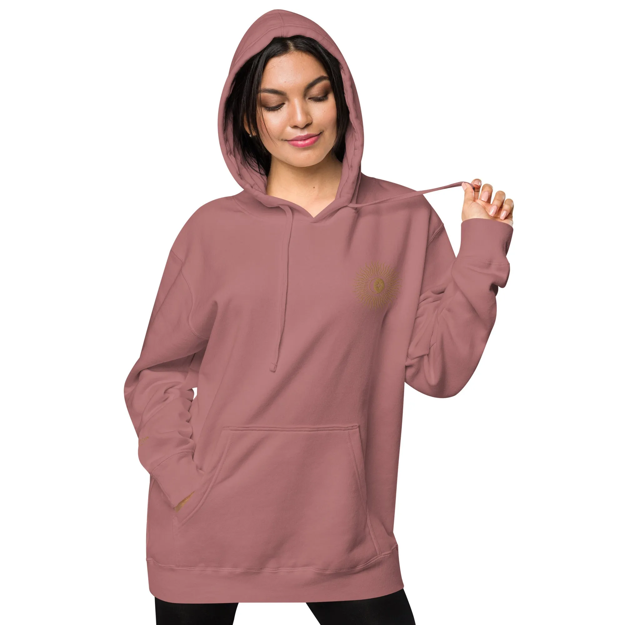 Blazing Sun Design Unisex Pigment-Dyed Hoodie