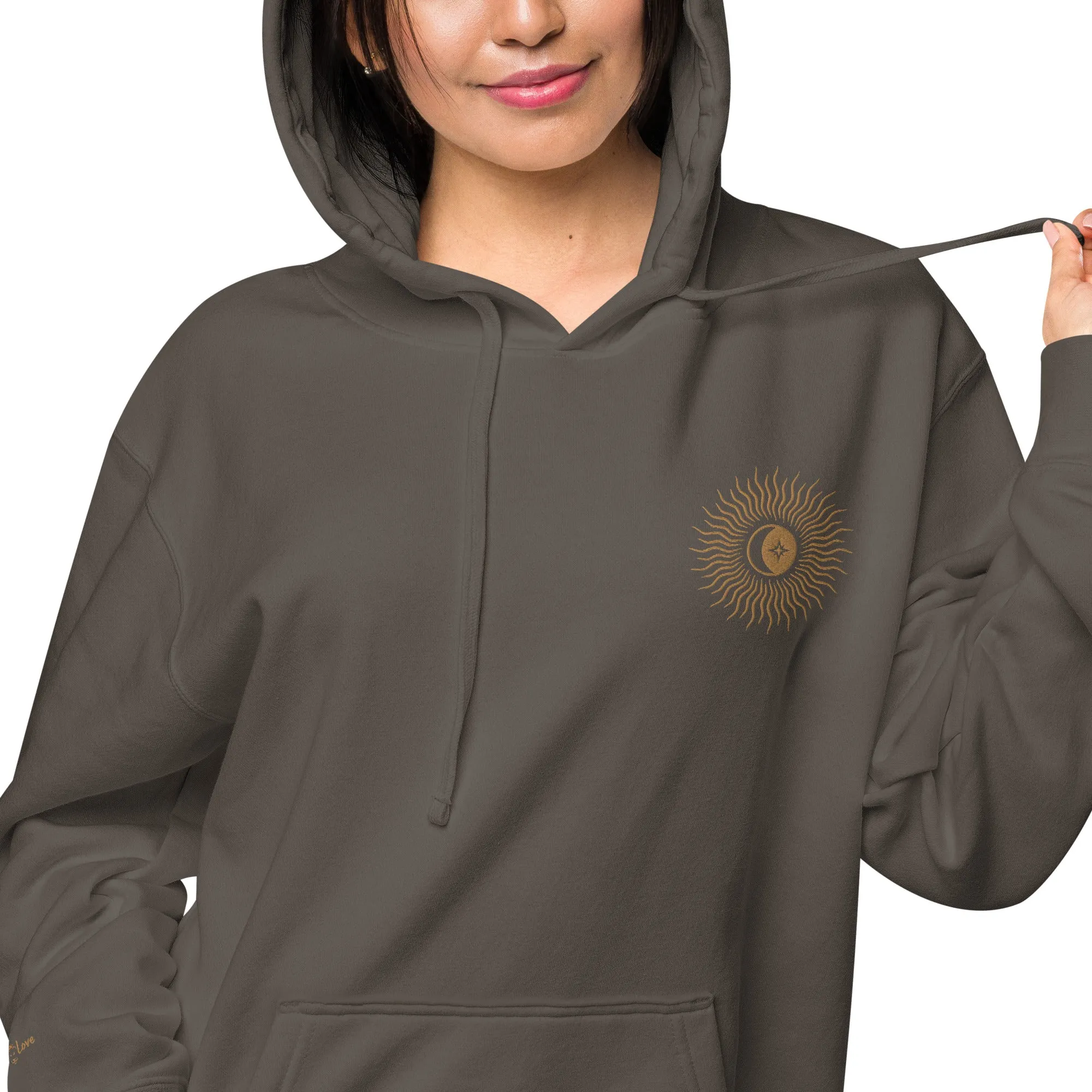 Blazing Sun Design Unisex Pigment-Dyed Hoodie