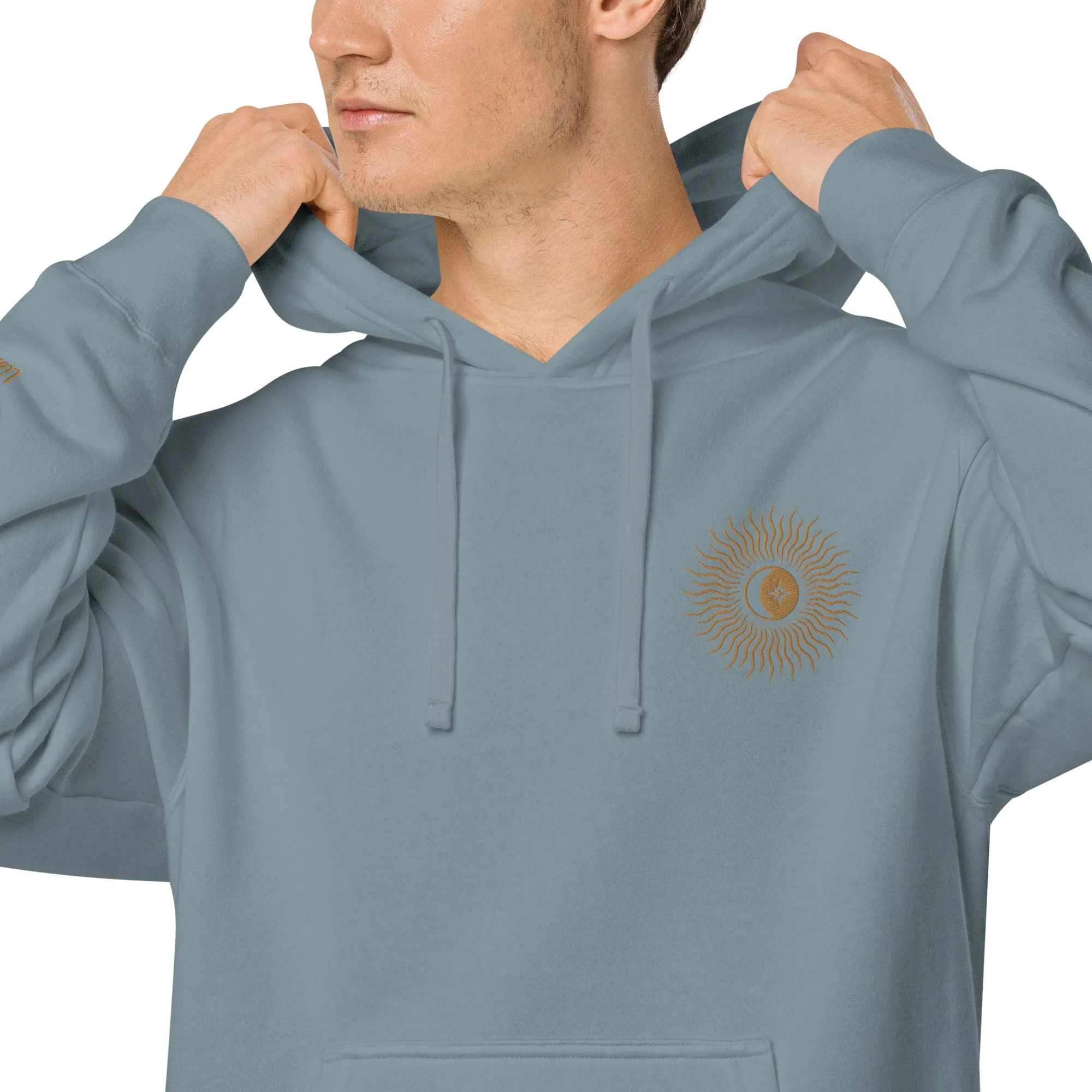 Blazing Sun Design Unisex Pigment-Dyed Hoodie