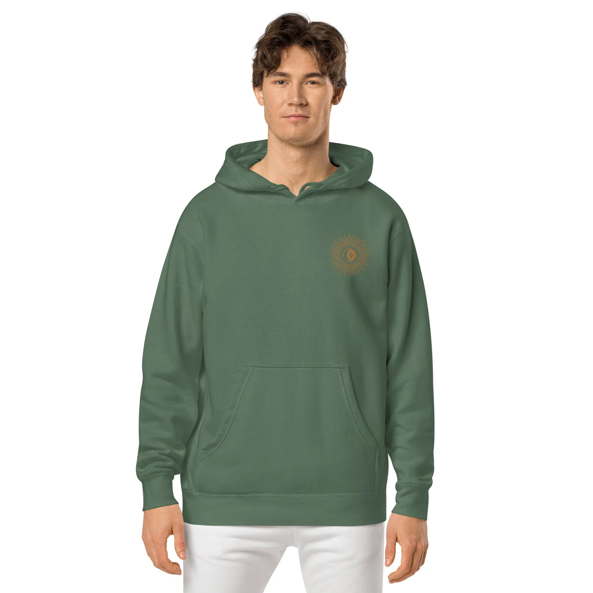 Blazing Sun Design Unisex Pigment-Dyed Hoodie