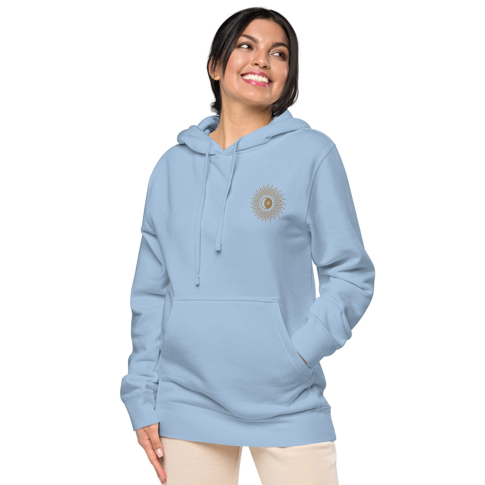 Blazing Sun Design Unisex Pigment-Dyed Hoodie