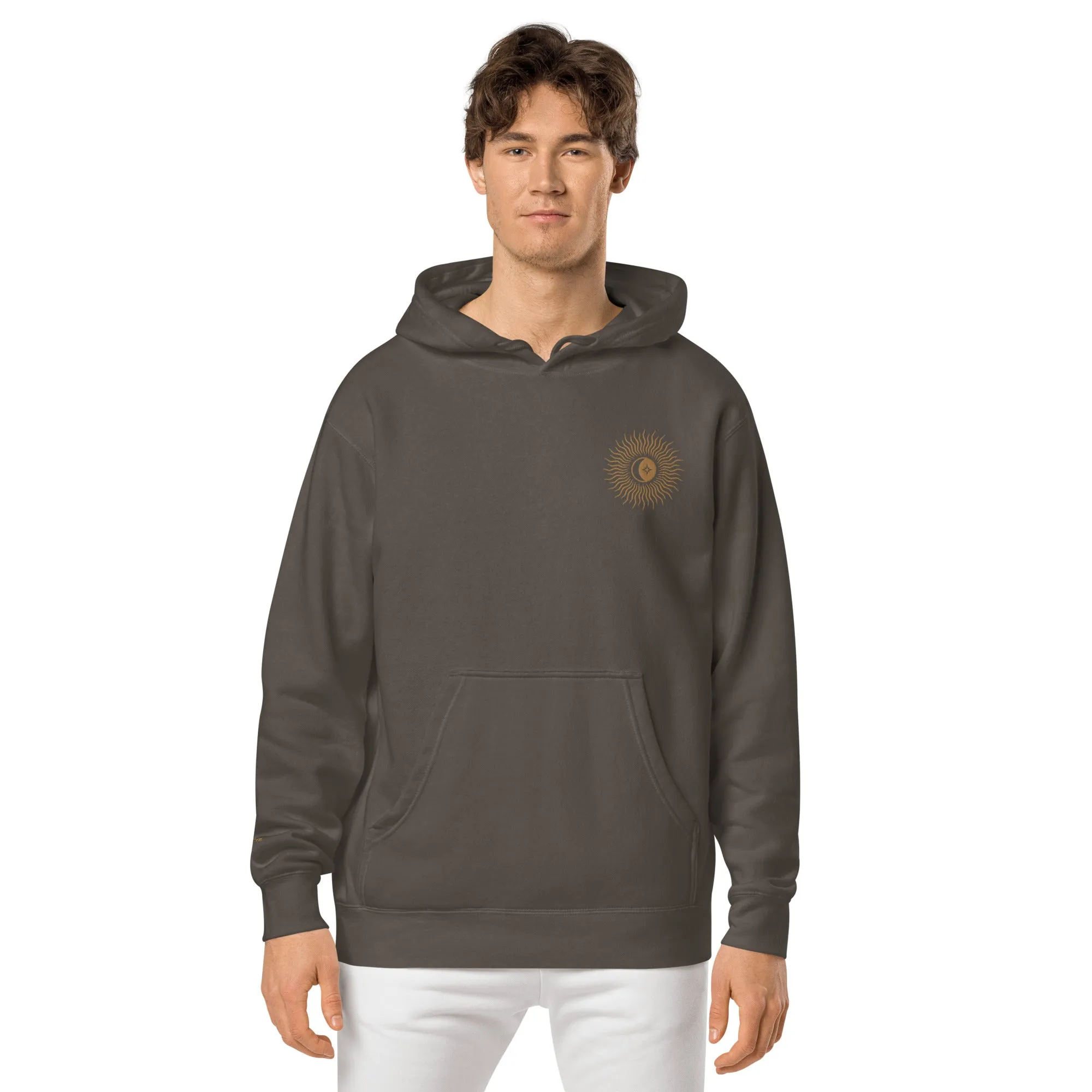 Blazing Sun Design Unisex Pigment-Dyed Hoodie