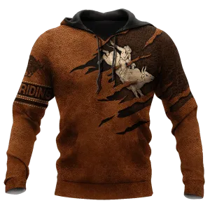 Bull Riding Unisex Hoodie Bull Rider Hoodies For Him Her, Gift For Cowboy Son, Dad Cowboy Gift