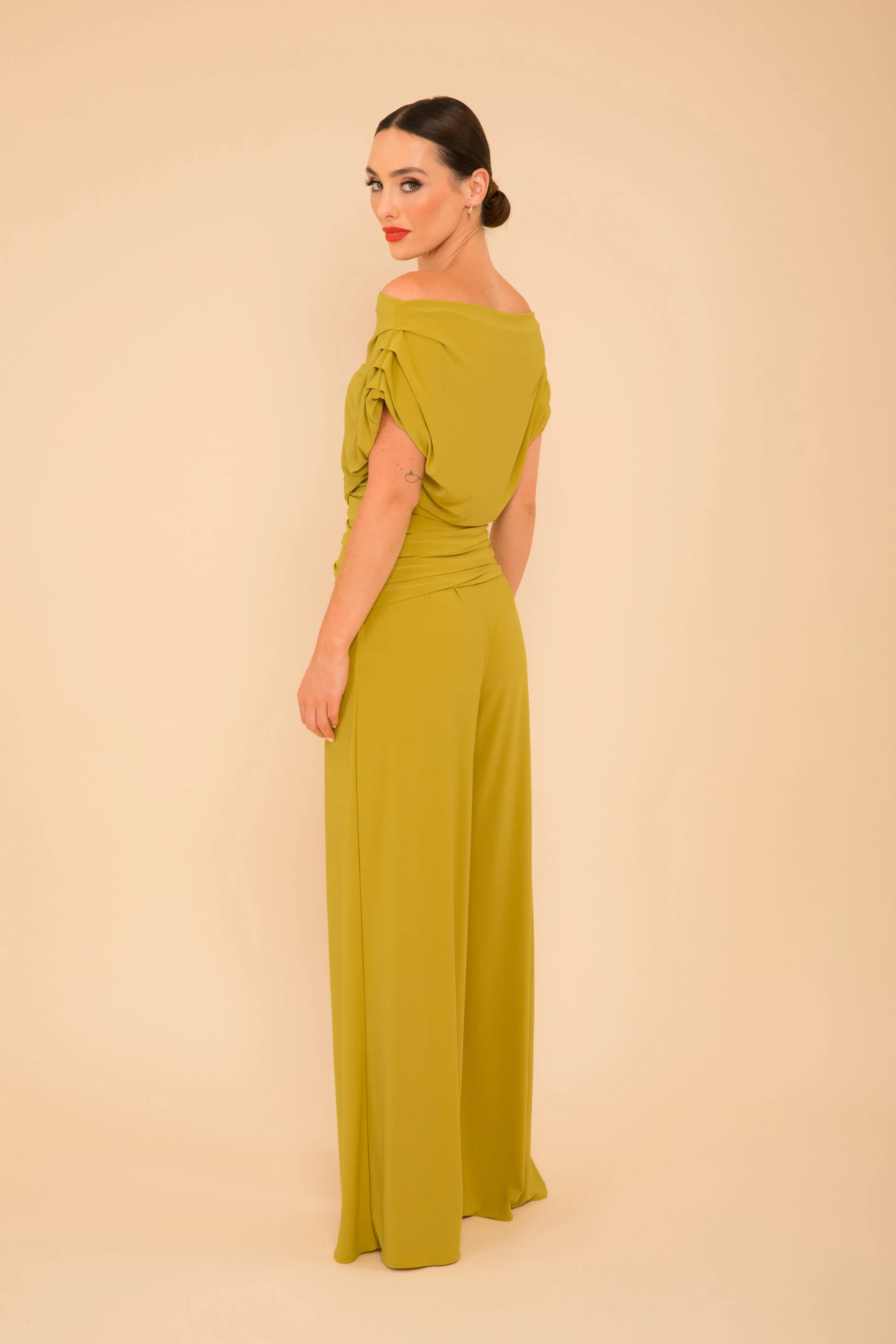 Carbon jumpsuit in lime