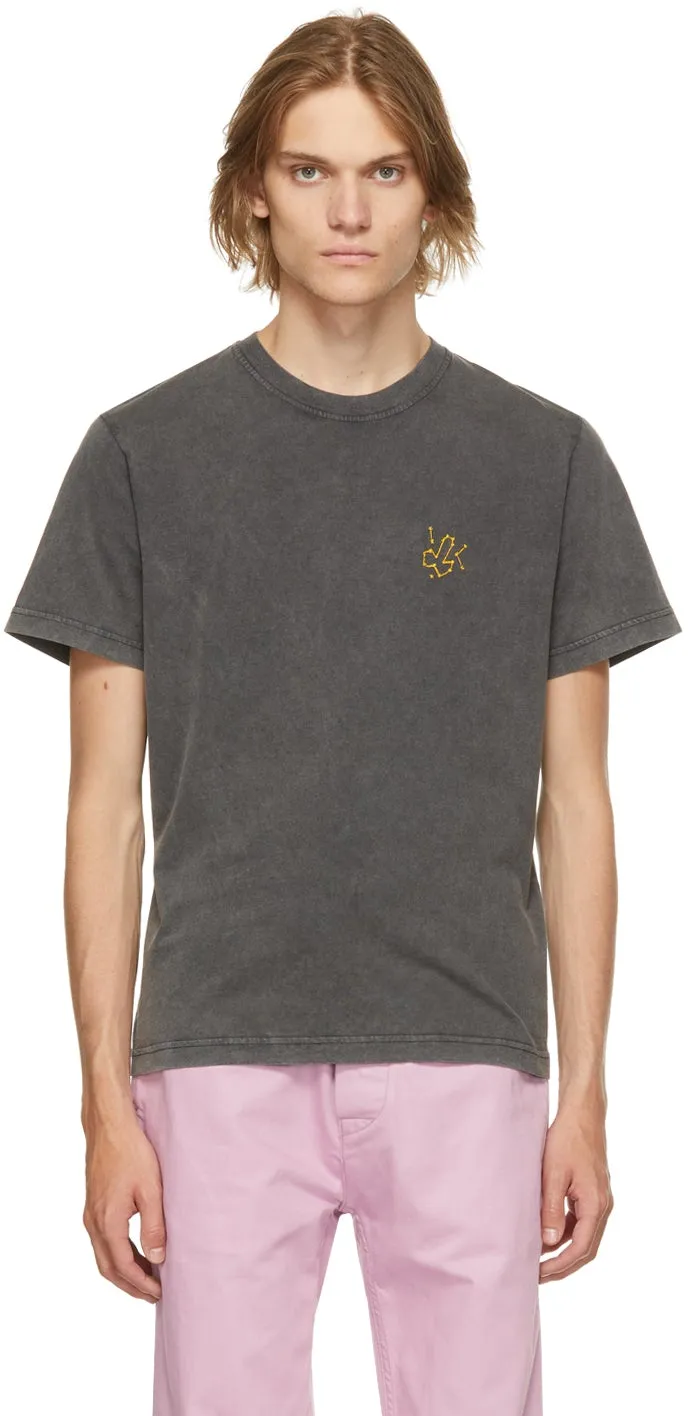 Carne Bollente Black Organic Cotton Space Nuts T-Shirt