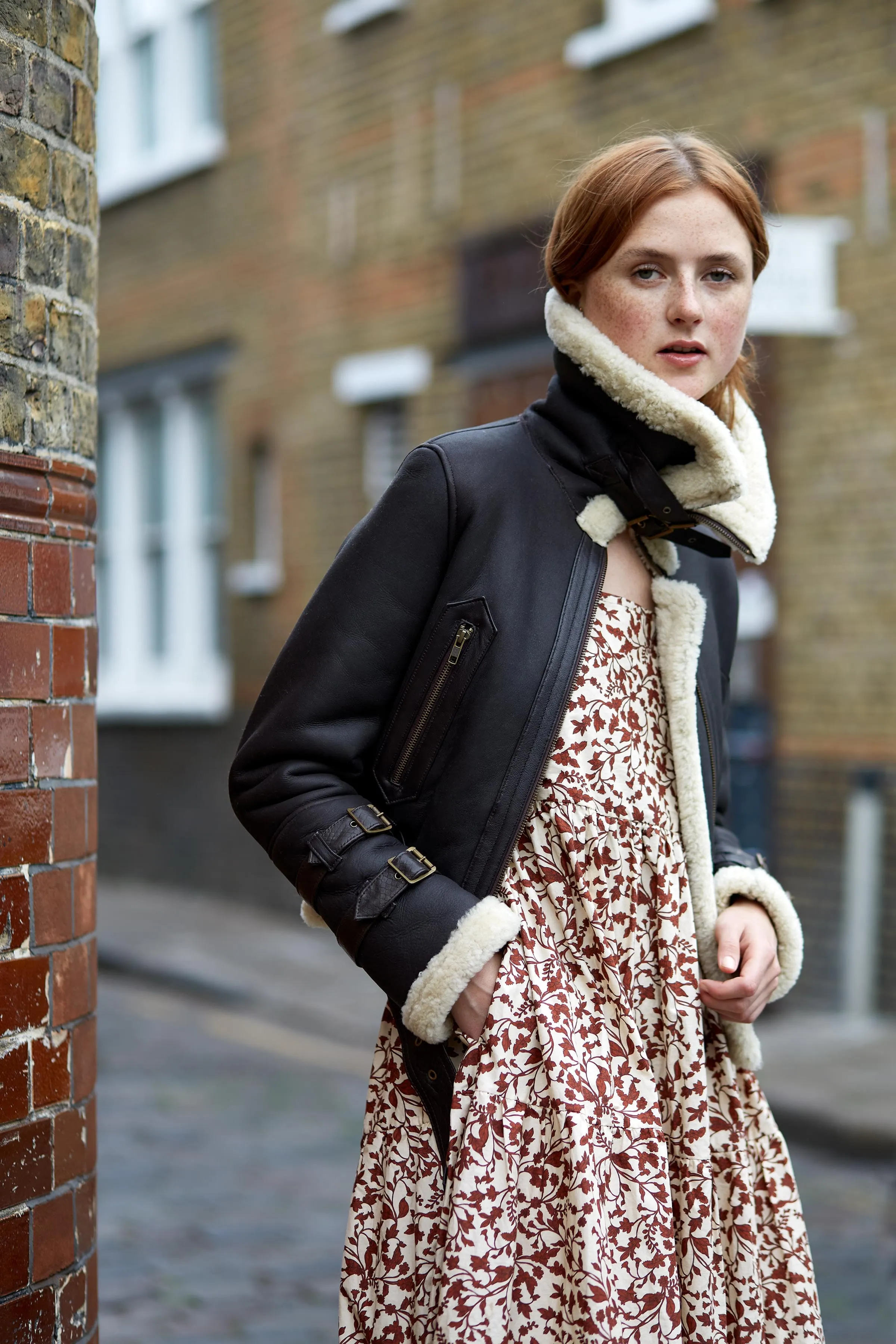 Choc Shearling Jacket