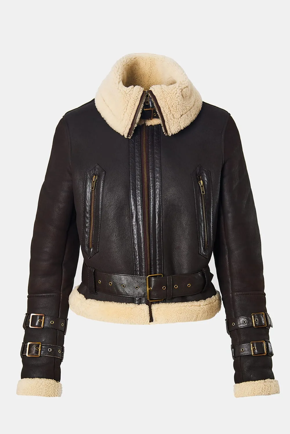 Choc Shearling Jacket