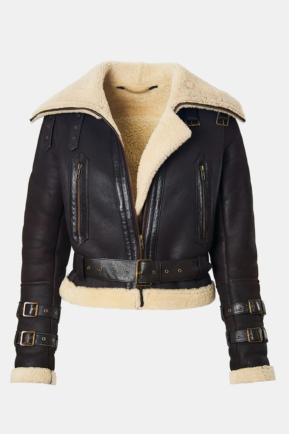 Choc Shearling Jacket