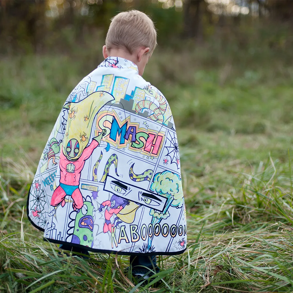Color A Cape Spider Superhero