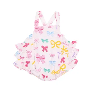 Colorful Bows Ruffle Sunsuit