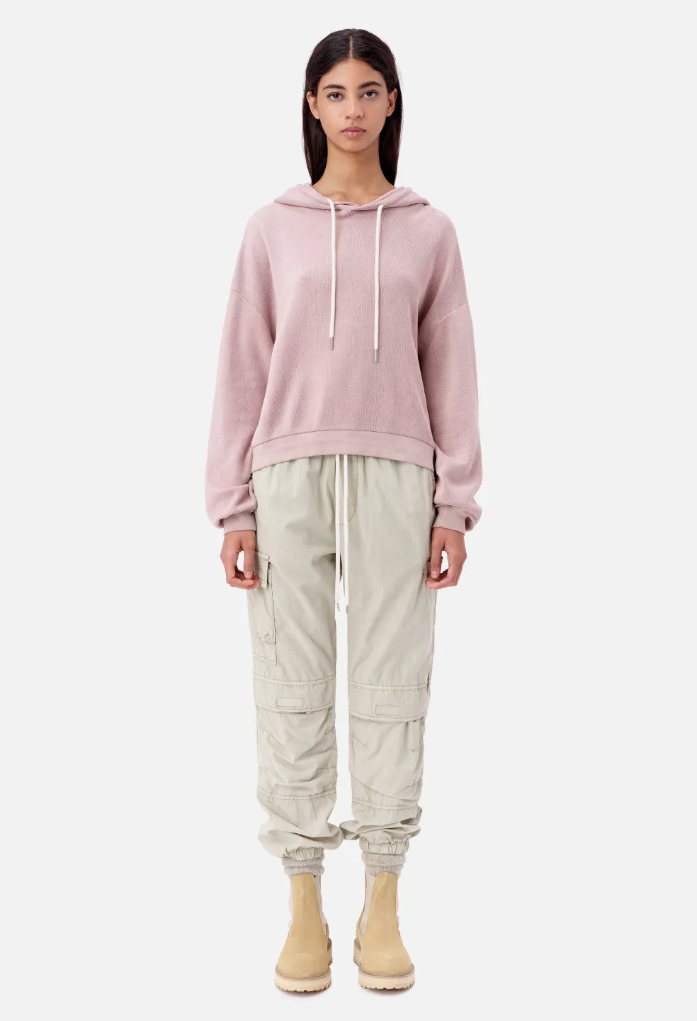 Cotton Corduroy Alma Hoodie / Soapstone
