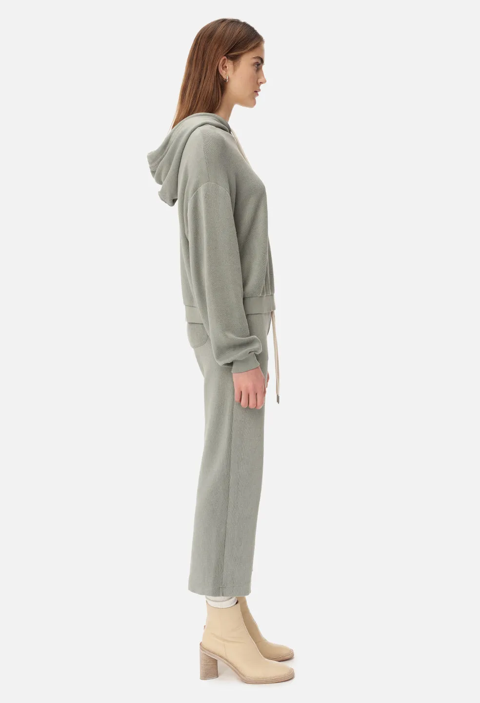 Cotton Corduroy Alma Hoodie / Thyme