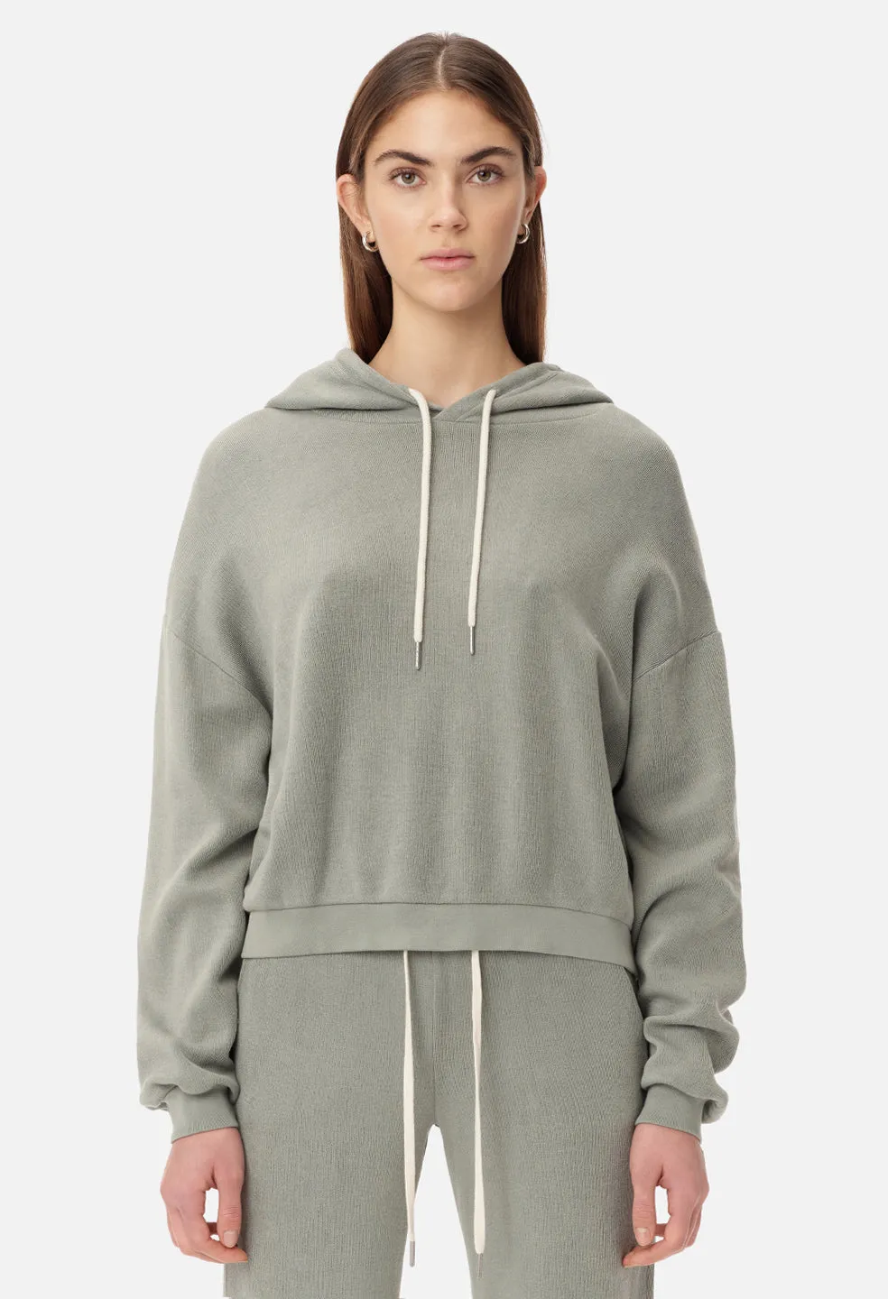 Cotton Corduroy Alma Hoodie / Thyme