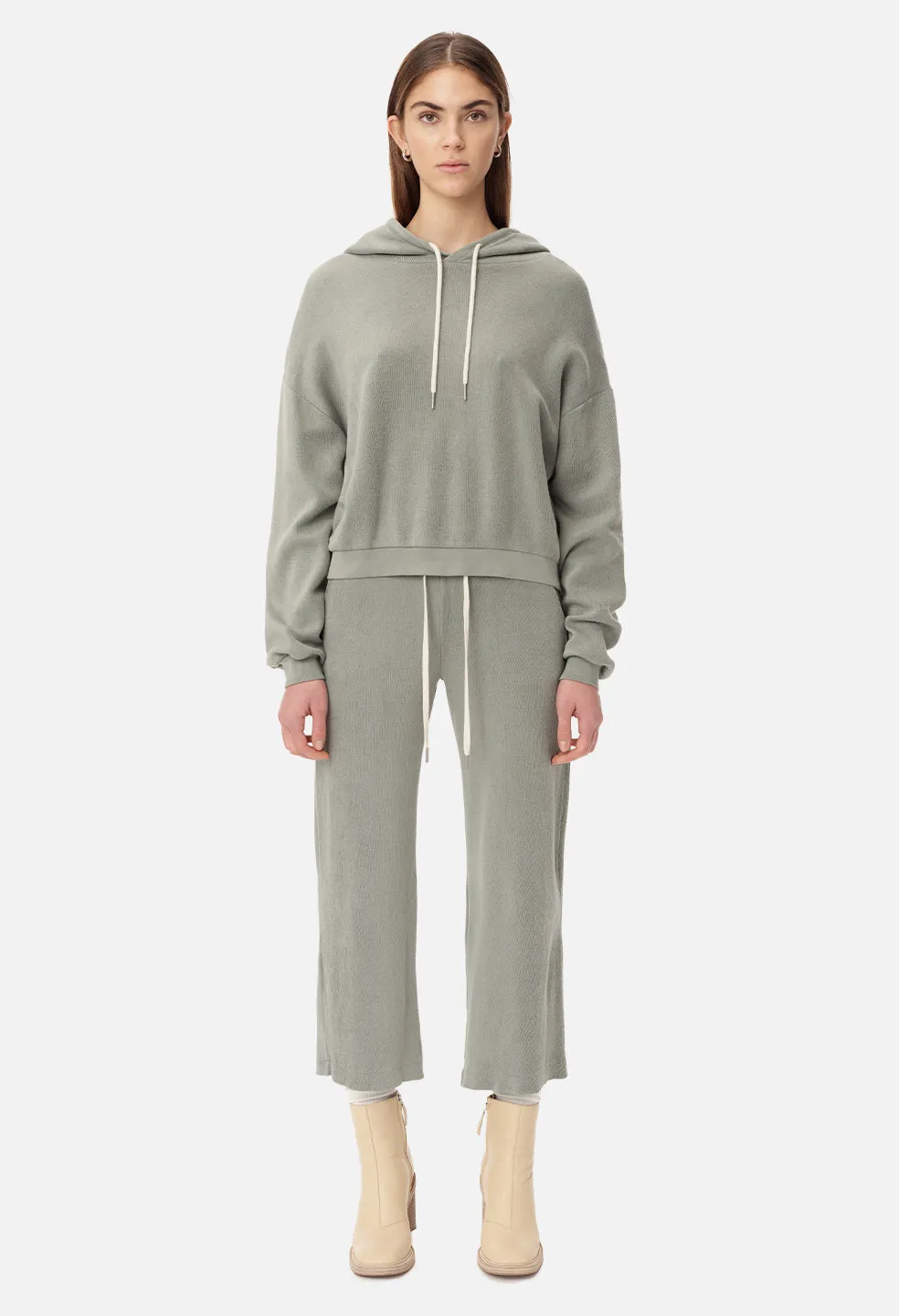 Cotton Corduroy Alma Hoodie / Thyme