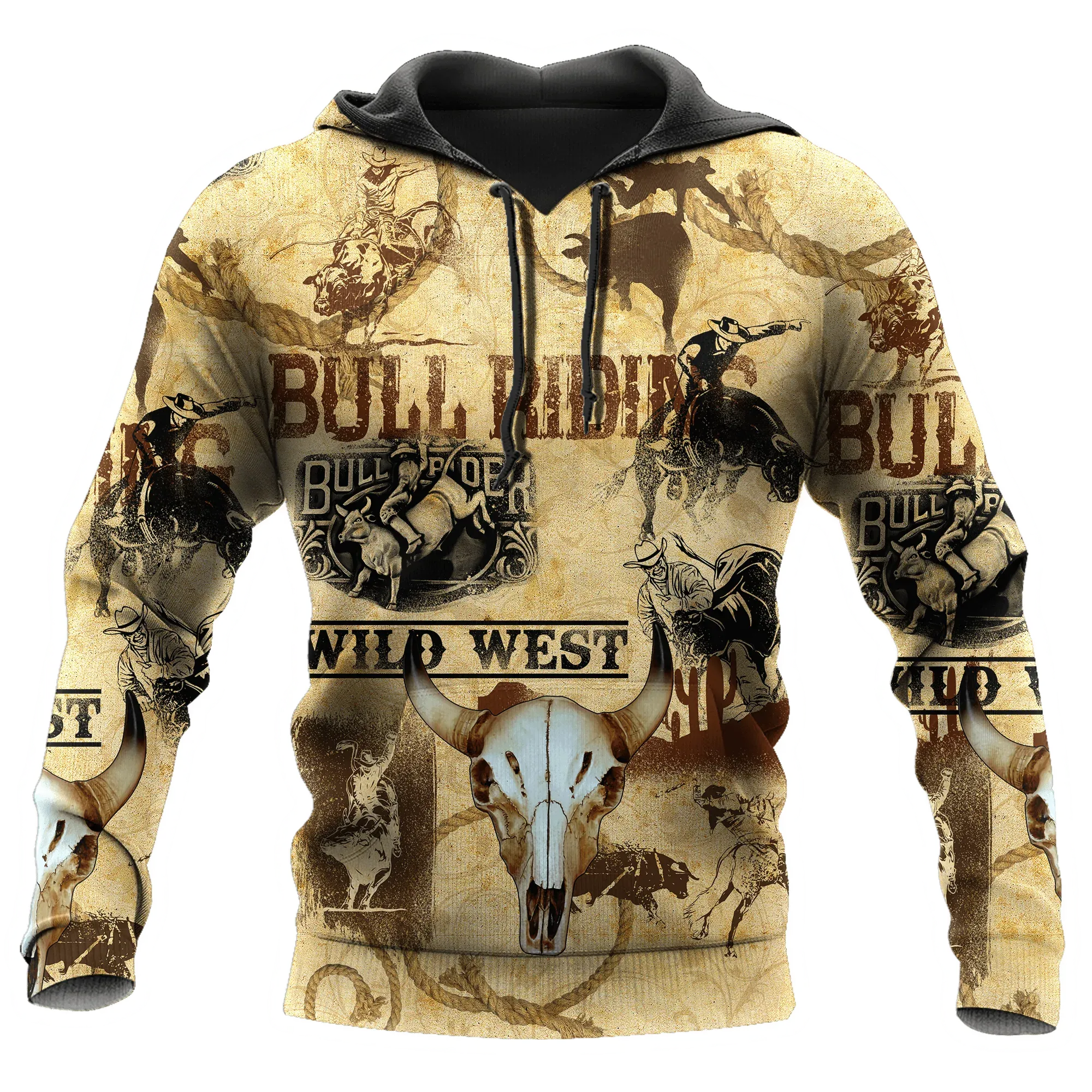 Custom Name Bull Riding Hoodie For Adults, Rodeo Hoodie For Men And Women, Cowboy Hoodie