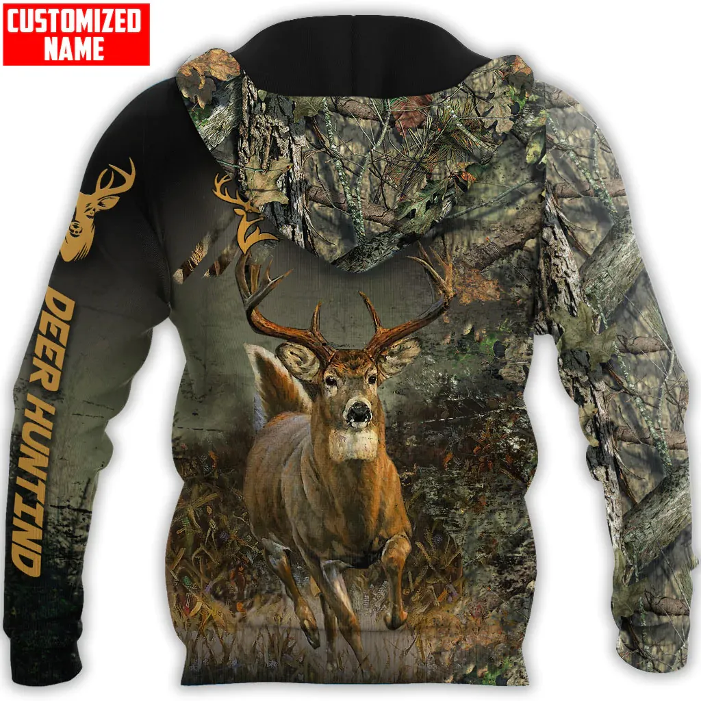 Deer Hunting Camo Hoodie, Deer Print On Hoodie Men, Best Hunter Hoodie, Gift For Dad Hunting