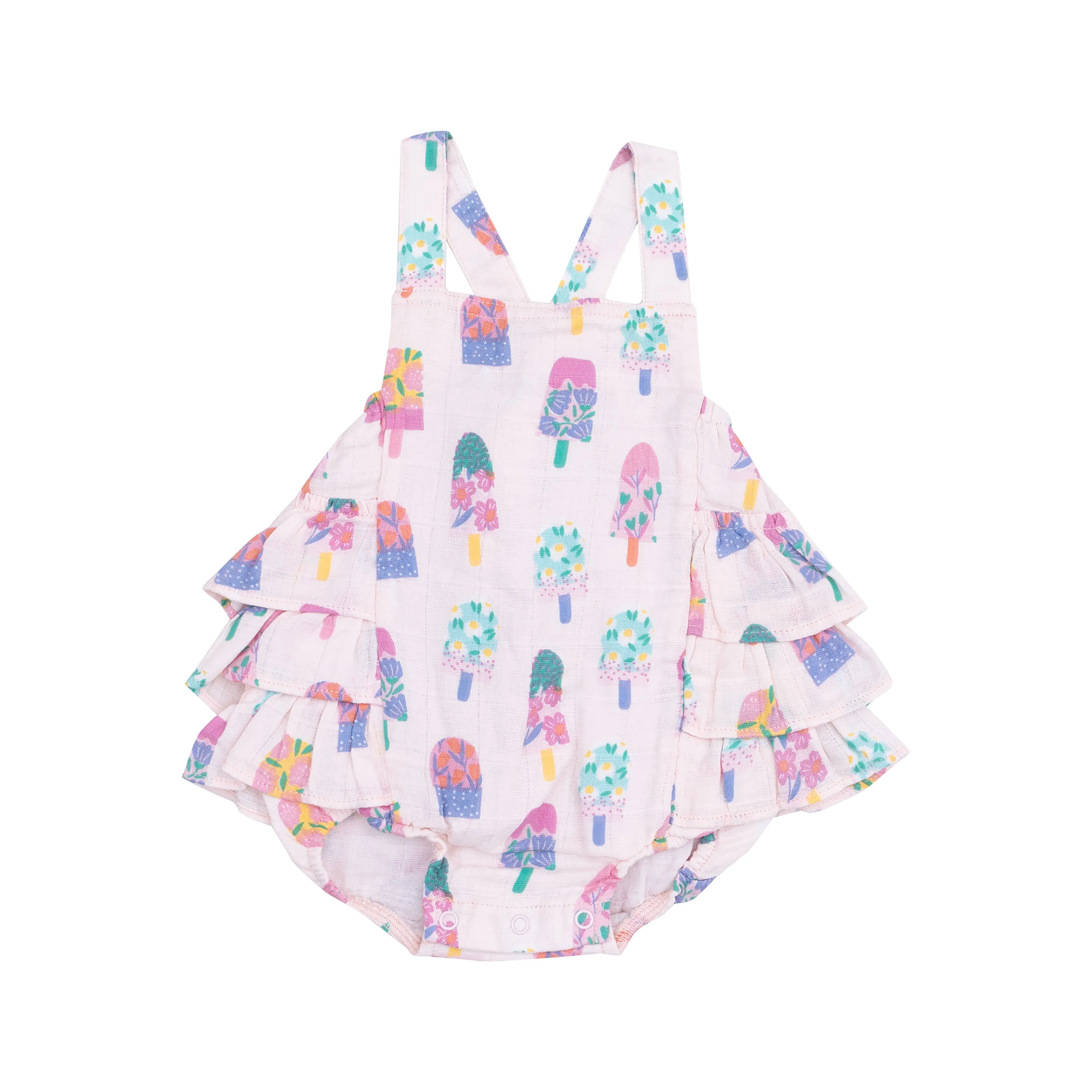 Floral Popsicles Ruffle Sunsuit