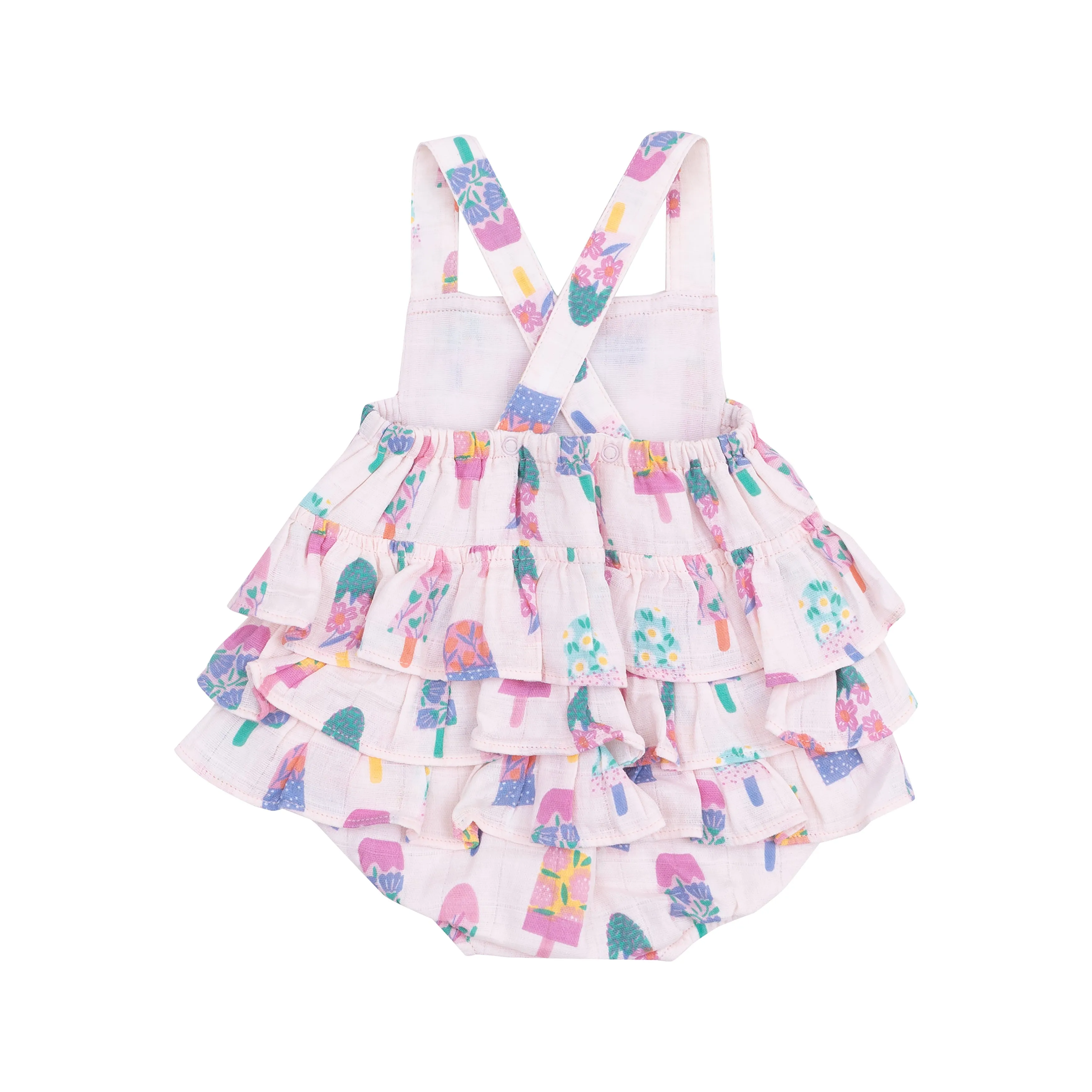 Floral Popsicles Ruffle Sunsuit