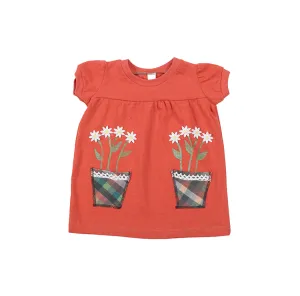 Flower Pocket Puff Sleeve Tee