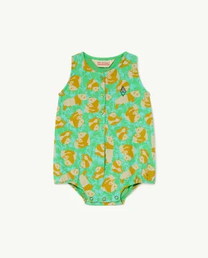 Flowers Green Butterfly Baby Jumpsuit