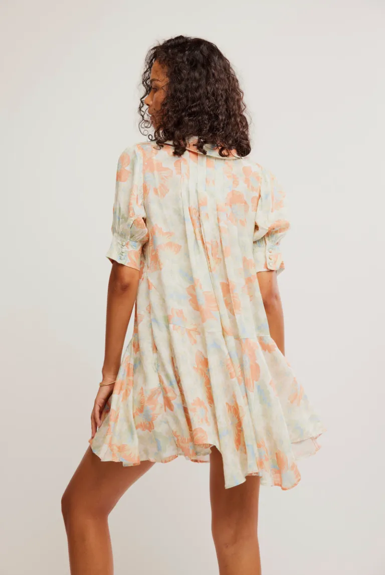 FREE PEOPLE Moon Chaser Mini Dress-Soft Combo