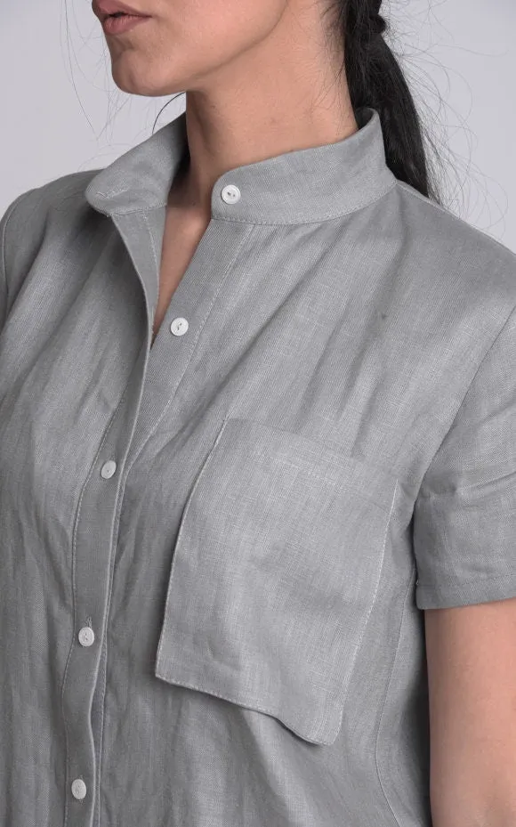 Grey Casual Linen Boho Jumpsuit