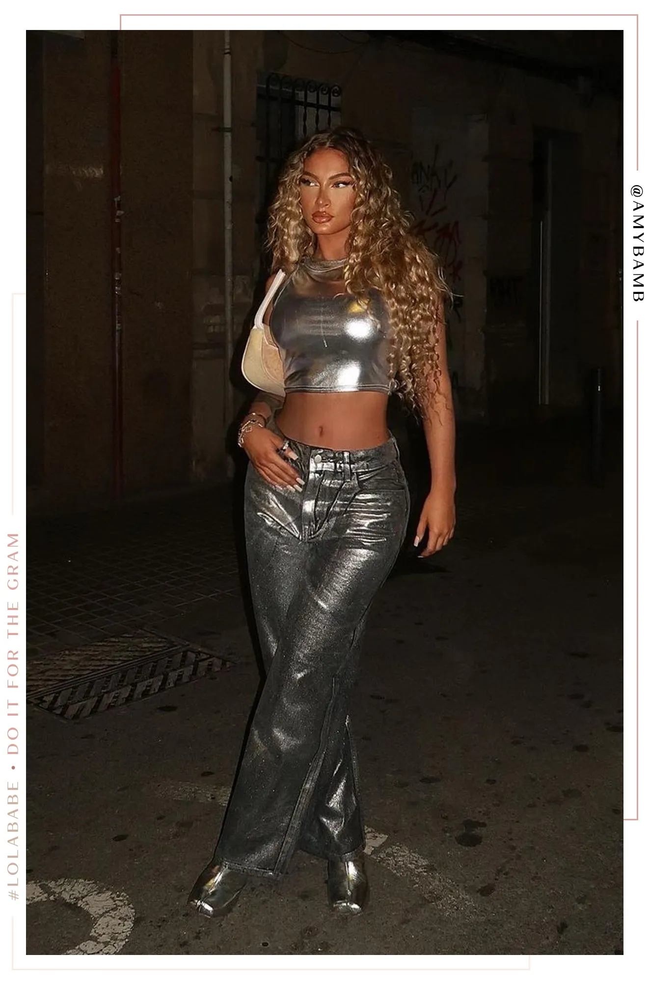Her Moment High Waist Pant - Black Silver