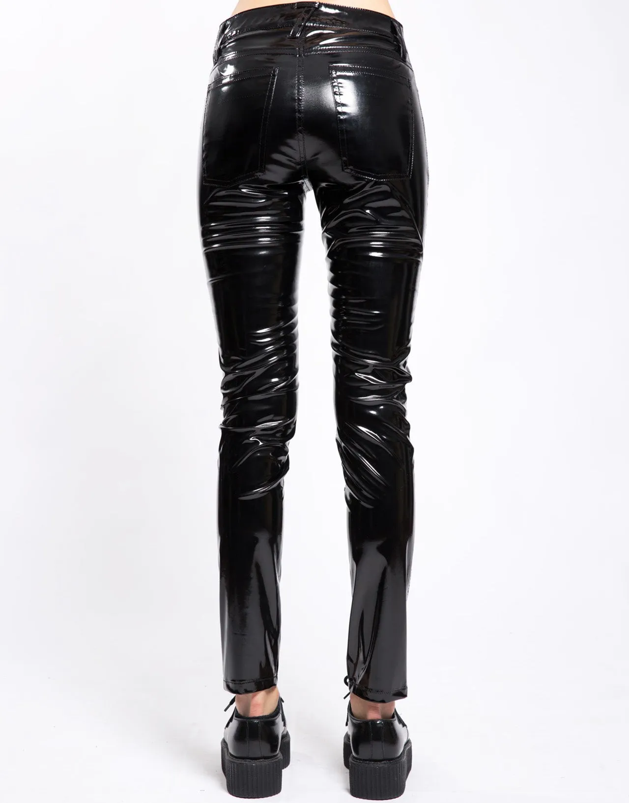 High Waist Vinyl Skinny Pant