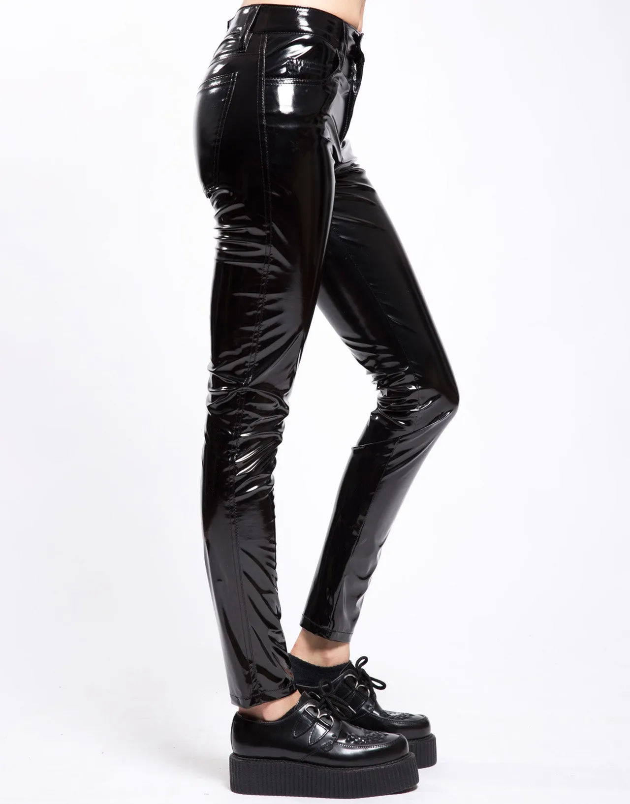 High Waist Vinyl Skinny Pant