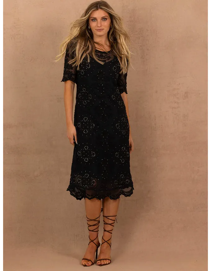 Ibiza Cat Dress Black