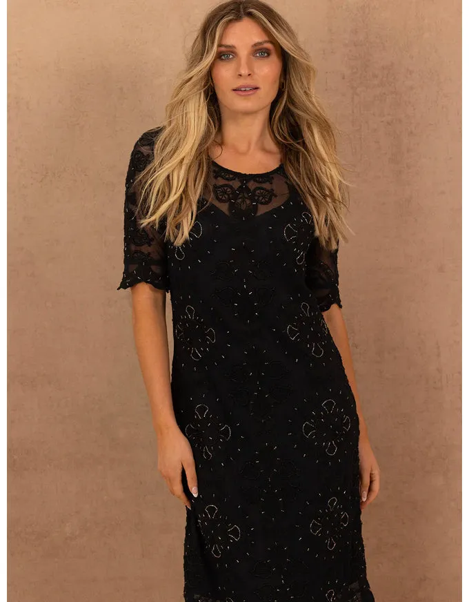 Ibiza Cat Dress Black