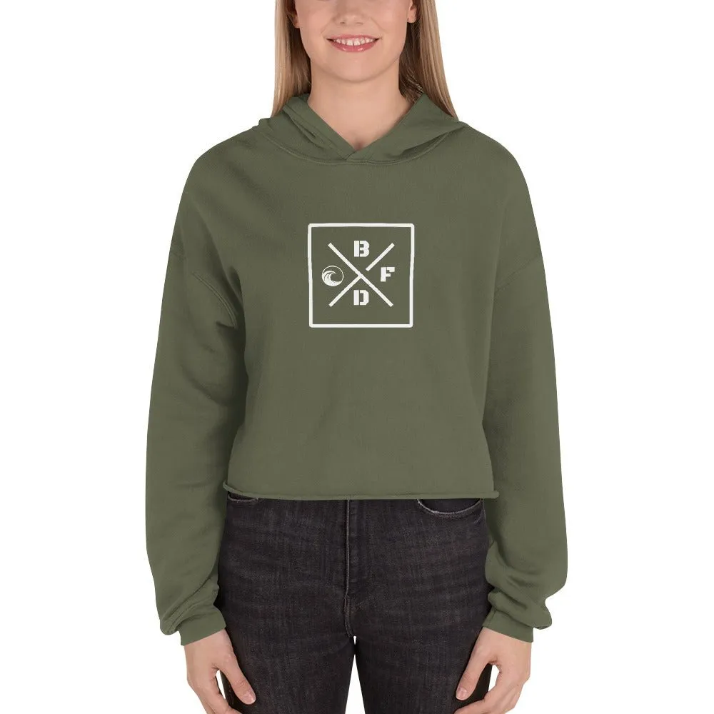 Initials Squared Crop Hoodie