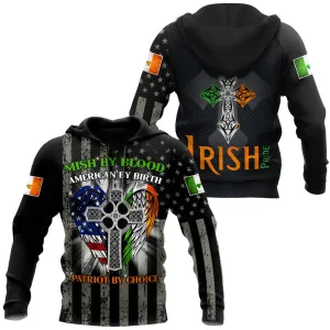 Irish Pride St Patrick Day 3D Shirt, Coolspod St. Patrick's Day American Flag Shirt, USA Flag Shirt, Lucky Shirt